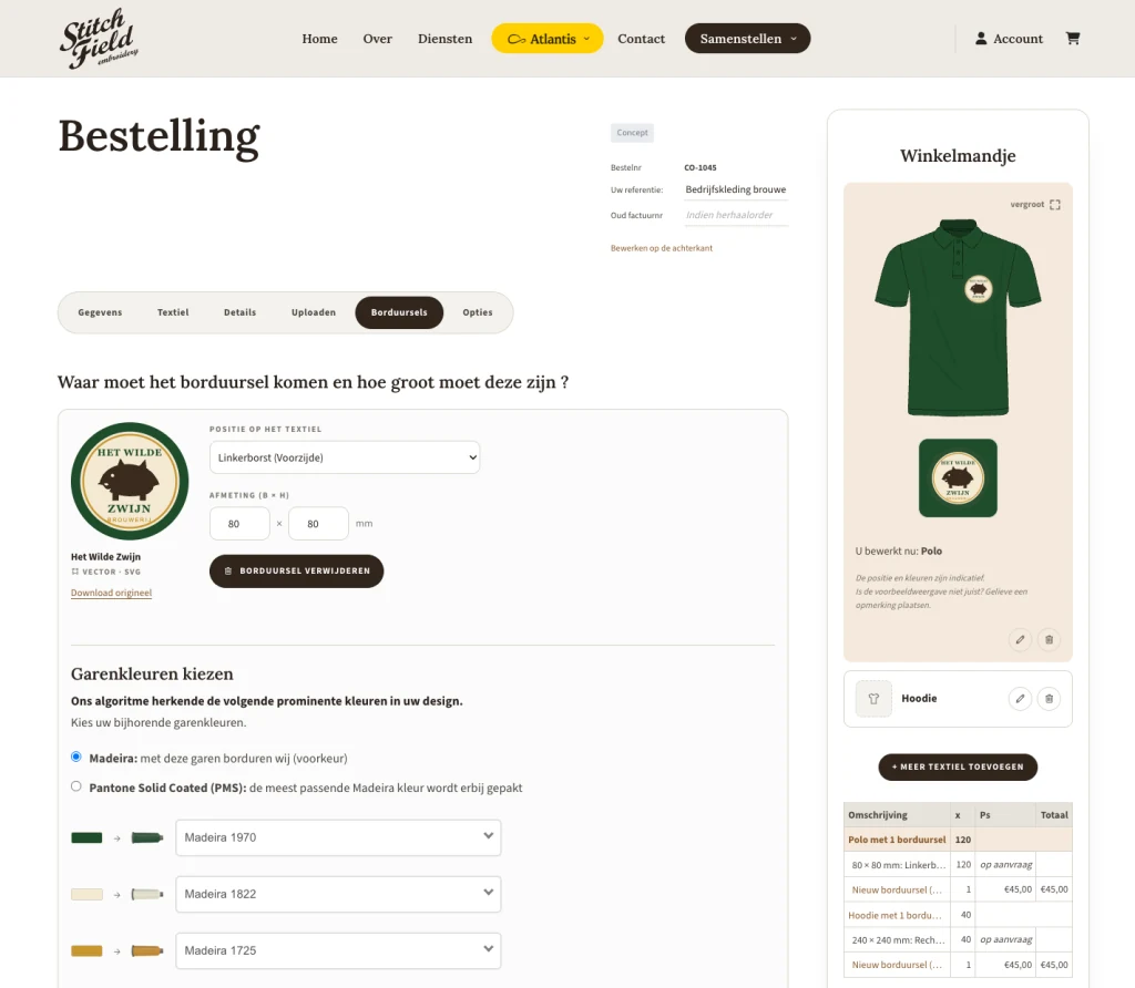 Stitchfield: platform voor loonborduren screenshot